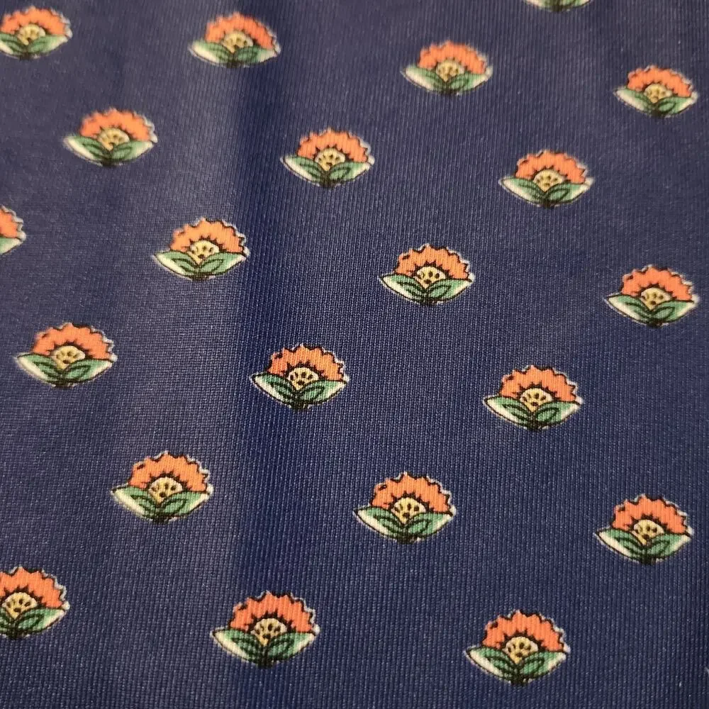 RLX Ralph Lauren Performance Golf Blue Polo Shirt Mens Medium NWT Floral Wicking